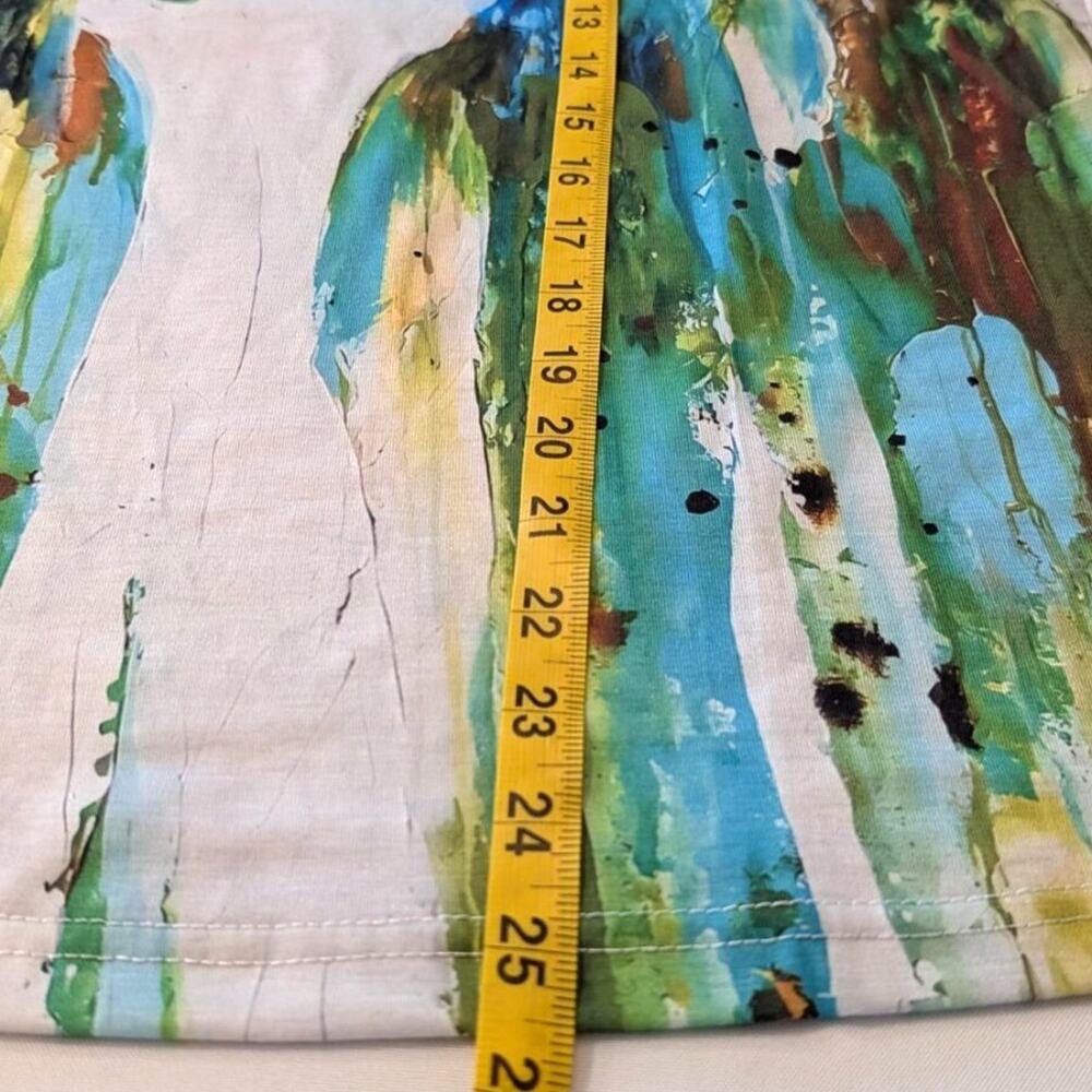 Watercolor Horse Art Tee V Neck Painterly Equestrian Top Medium - Picture 4 of 4